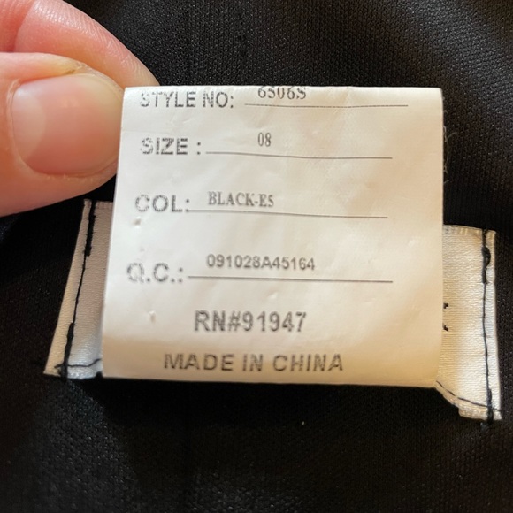 After Six strapless black dress.  Size 8. - Picture 2 of 4